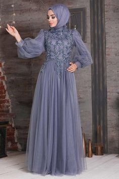 Blue Hijab, Turkish Dress, Eid Crafts, Batik Fashion, Muslim Dress, Evening Dress Fashion