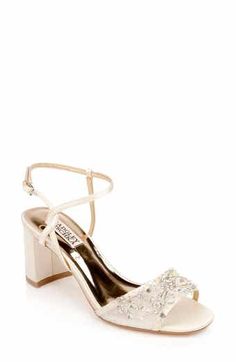 Badgley Mischka Collection Clara Embellished Sandal | Nordstrom Badgley Mischka Bridal Shoes, Badgley Mischka Shoes Wedding, Badgley Mischka Bridal, Wedding Shoe Ideas, Wedding Day Accessories, Wedding Ready, Glam Modern, Wedding Wardrobe, Wedding Shoes Bride