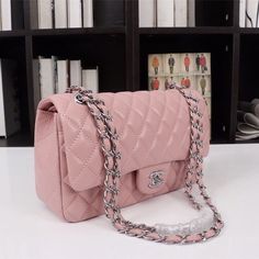 Chanel Handbags Collection, Chanel Top, Chanel Pink, Birthday Thanksgiving, Chanel Shoulder Bag, Pink Chanel, Cheap Bags