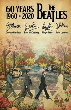 the beatles concert poster for their 50th anniversary