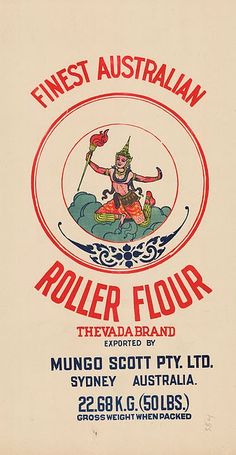 an advertisement for the first australian roller flour