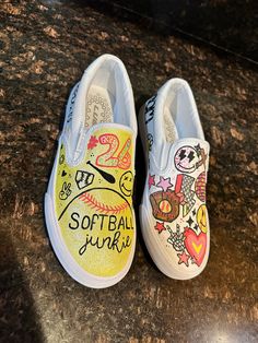 Custom hand painted shoes, made to order! Softball Shoes, Hand Painted Shoes, Shoe Inspo, Custom Hand Painted, Painted Shoes, Softball, Labour Day, Kids Shoes, Athletic Shoes