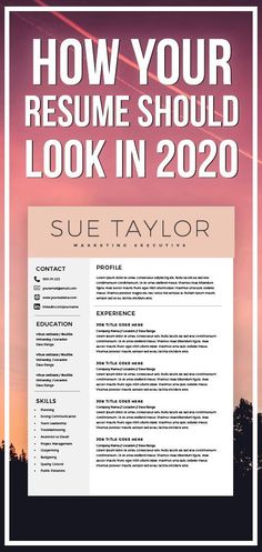 a professional resume template with the title how your resume should look in 2019