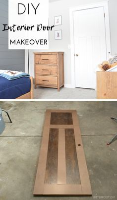 the diy entertainment door makeover is easy to do and looks great in any room