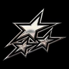 an image of a silver star on a black background with the word stars written in it