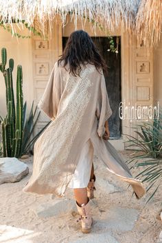 Raw Cotton Kimono Robe Women Boho Wrap Cardigan Top Maxi | Etsy White Bohemian Long Outerwear, Bohemian White V-neck Outerwear, Bohemian Beige Kaftan For Spring, Beige Bohemian Kaftan For Spring, Bohemian V-neck Summer Outerwear, Spring Bohemian Beige Kaftan, Bohemian Beige Kimono For Festival, Long Hippie Outerwear For Beach, White Open Front Bohemian Kaftan