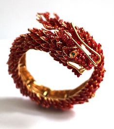 Great shopping ideas for Butler & Wilson Red Crystal Chinese Dragon Wrap Bangle Bracelet NEW, Fashion Jewelry Dragon Bracelet Jewelry, Gold And Red Bracelet, Red And Gold Accessories, Elven Jewelry, Wrap Bangles, Dragon Bracelet, Birthday Inspo, Chinese Jewelry, 24th Birthday