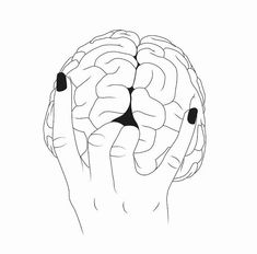 a person holding their hands up in front of the brain