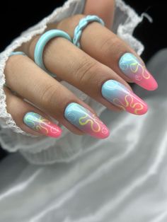 #spongebob #nailart #naildesign #nailartdesigns #nailarttrends #nailartideas #naildesign Water Nail Designs, Plankton Nails, Spongebob Nails Acrylic, Spongebob Nails Designs, Nails Spongebob, Aquatic Nails, Spongebob Nail Art, Spongebob Design, Birthday Nail Ideas