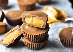 there are chocolates with peanut butter on top