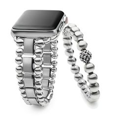 LAGOS Jewelry | Two bracelets, one created for your Apple Watch®, this watch bracelet is crafted from stainless steel signature links. This watch bracelet is designed for the Series 1, 2, 3, 4, 5 or 6 Apple Watch® for the 38mm, 40mm, 42mm, or 44mm size. O Lagos Apple Watch Band, Apple Watches For Women, Lagos Jewelry, Apple Watch Fashion, Retail Jewelry, Apple Watches, Watch Bracelet, Fine Jewelry Bracelets, Engraved Items