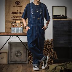 Dungaree Outfits, Industrial Aesthetic, Jumpsuit Men, Overalls Pants, Autumn Clothes, Men Style Tips, Casual Denim, Nike Outfits, Dungarees