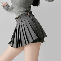 Material: polyester Color: Black, Grey, White, Khaki brown Unit: CM Waist Hip Length S 68 102 35 M 72 106 36 L 76 110 37 * 1cm ≈ 0.3937 inchNote: There may be 2-3cm error due to manual measurement. If you need size help, please drop us a message, we'd love to help. Female Body Reference, Skirt School, Asian Streetwear, Sequin Halter Dress, Empire Dresses, Pleated Skirt Short, Harajuku Street, Cami Maxi Dress, Skirts Women