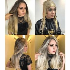 #mechas #cabello Highlighting Hair At Home, Hair Highlight Cap, Balayage Hair Tutorial, Cap Highlights, Hairstyle Blonde, New Hair Do, Hair With Highlights, Blending Gray Hair, Ombré Hair