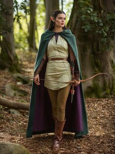 Huzzah! 15 Enchanting Renaissance Fair Outfit Ideas for Women 11 Ren Faire Outfits Diy, Medieval Fair Outfit, Renicansse Fair Outfits, Renn Faire Outfit, Fair Outfit Ideas, Druid Costume, Archer Costume, Hunters Moon, Middle Ages Clothing