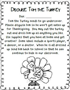 a thanksgiving turkey poem for kids to use as a printable card or coloring page