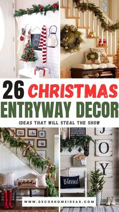 christmas entryway decor ideas that will steal the show