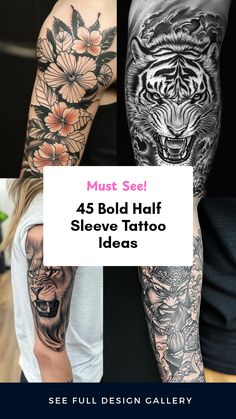 Explore our curated collection of 4 captivating half sleeve tattoo designs for men featuring bold motifs and styles, perfect for making a strong personal statement.