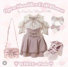 Jirai Kei Clothes, Jirai Kei Outfit Ideas, Ryousangata Fashion, Jira Kei, Jirai Kei Aesthetic, Jirai Kei Outfits, Jirai Kei Fashion, Girly Kei, Pink And White Background