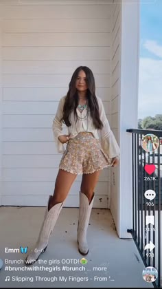 September Country Concert Outfit, Going Out Outfits Cowboy Boots, Boho Coastal Outfit, Nashville Dressy Outfits, Cottagecore Glam Outfit, Boujee Western Outfits, Boho Cowgirl Outfits, Cowboy Boots With Tights, Laney Wilson Concert Outfit