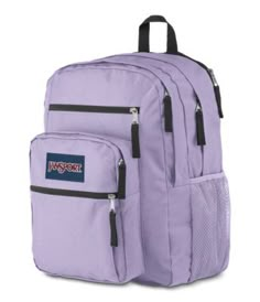 Go big with the Big Student backpack. Two large main compartments offer ample storage for your supplies, a dedicated laptop sleeve helps keep your electronics safe, and zippered utility pockets keep all of your gear organized. Big has never looked so cool. Light Purple Jansport Backpack, Jansport Backpacks Purple, Jansport Big Student Backpacks, Purple Jansport Backpacks, Backpacks With Lots Of Pockets, Jansport School Bags, Cute Jansport Backpacks, Big Backpacks For School, Jansport Backpacks