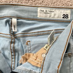 Light Denim Wash Skinny Jeans. Brand New. No Tags Clothing Labels Design, Labels Design, Rag And Bone, Clothing Labels, Jeans Color, Light Wash Denim, Light Denim, Mochi, Denim Wash