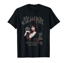 PRICES MAY VARY. Ripple Junction Officially Licensed Elvira, Mistress of the Dark merchandise Take a trip down memory lane with this Mistress of the Dark in this horrifically iconic Elvira merch! Yours Cruelly, Elvira. Lightweight, Classic fit, Double-needle sleeve and bottom hem Dark Collage, Elvira Mistress Of The Dark, Collage Poster, Memory Lane, Branded T Shirts, Shoes Jewelry, The Darkest, Top Styles, Fashion Branding