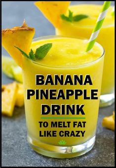 Pineapple Diet, Pineapple Detox, Cinnamon Drink, Pineapple Drink, Pineapple Water, Banana Drinks, Pineapple Drinks