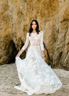 Made-to-measure wedding gowns for free-spirited brides. Luxury lace. Organic cotton. Available customizations include... Boat Neck Wedding Dress, Wedding Dress Open Back, Long Sleeve Wedding Dress Boho, Dream Photo, Neck Wedding Dress, Malibu Beach, Open Back Wedding Dress, Back Wedding Dress, Dress Open Back