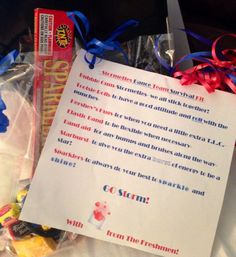 a candy bag with an envelope that says something sweeter