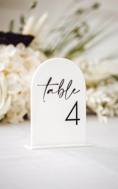 the table numbers are black and white