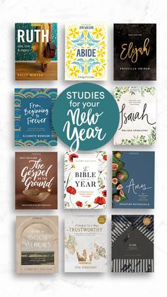 a bunch of books with the words studies for your new year