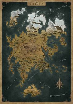 the elder scrolls map is shown in this image