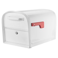 The Oasis 360 parcel locking mailbox is designed with two retrieval doors for both front and rear access. The large rear door allows the homeowner to retrieve the mail without having to stand in the road or street. With its cast aluminum front frame enveloping the door and heavy duty locking mechanism this design is built to last. This is a highly functional mailbox that will hold mail bundles, small parcels and padded envelopes in a secure locked compartment. White Mailbox, Steel Mailbox, Architectural Mailboxes, The Oasis, Locking Mechanism, Steel Post, Cast Aluminum, Galvanized Steel, Double Doors