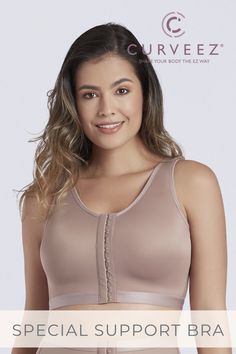 Curveez® intimates support bra is an excellent addition to your shapewear wardrobe! Available in moderate compression, the back of the garment is made with Powernet for additional control and support, while the front contains a double layer of soft lining fabric with molded cups for a more comfortable fit and smoother finish. Plus Capsule Wardrobe, Chuck Norris Movies, Post Surgical Bra, Post Surgery Bra, Shapewear Tops