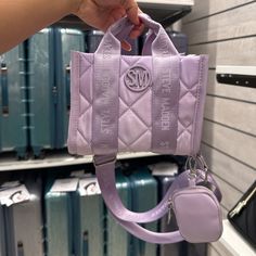 Beautiful Mini Bag! Perfect For Summer, Mix It Up For Any Outdoor Activity. Puffy Bag, Purse Purple, Trendy Purses, Steve Madden Handbags, Girly Bags, Fancy Bags, Steve Madden Bags, Pretty Bags, Victoria Secret Bags