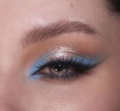 Natural Euphoria Makeup, Euphoria Makeup Blue Eyes, Eye Makeup With Blue Outfit, Eye Makeup To Go With Blue Dress, Makeup To Go With Dark Blue Dress, Blue Makeup For Wedding, Blue Rhinestone Eye Makeup, Prom Blue Eye Makeup, Formal Blue Makeup