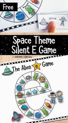 space theme silent e game for kids