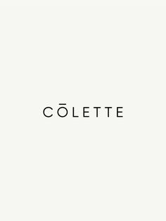 the word colette written in black on a white background