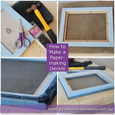 how to make a paper - making photo frame from an old window pane and fabric