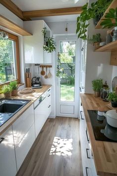 the kitchen is clean and ready to be used as a place for cooking or eating