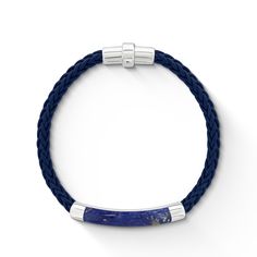 772918 - Sterling Silver - Effy Blue Leather Bracelet Lapis Lazuli Bracelet, Fine Jewels, Blue Leather, Sterling Silver Bracelets, Lapis Lazuli, Leather Men, Mens Bracelet, Leather Bracelet, Jewelry Collection