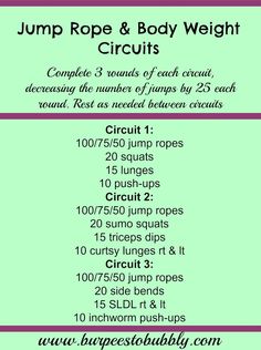 the jump rope and body weight chart