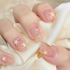 Fake Nails Long, Nagel Tips, Smink Inspiration, Polka Dot Nails, Fake Nails With Glue, Star Nails