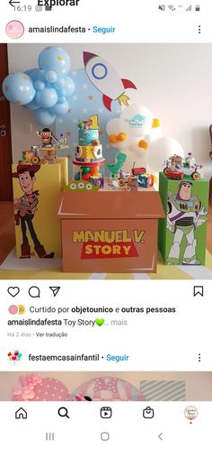 an image of a toy story birthday party on instagram