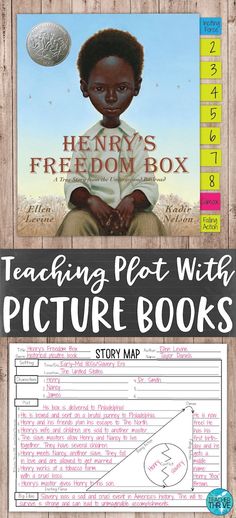 a book cover with the title teaching pet with picture books by henry's freedom box