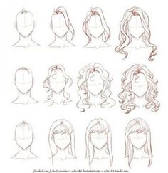 the different types of hair and how to draw them