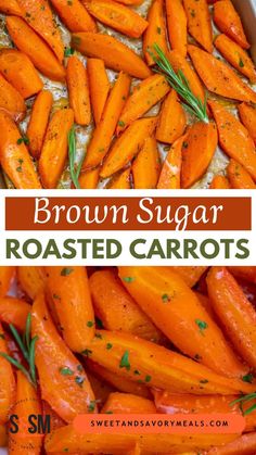 a sheet pan with easy brown sugar roasted carrots