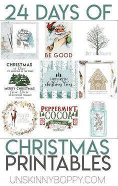 christmas printables for the 24 days of christmas