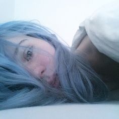 Smoky Blue Hair, Everything Is Blue, Bleached Hair, Grunge Goth, Blue Aesthetic, Blue Hair, Aesthetic Girl, Dyed Hair